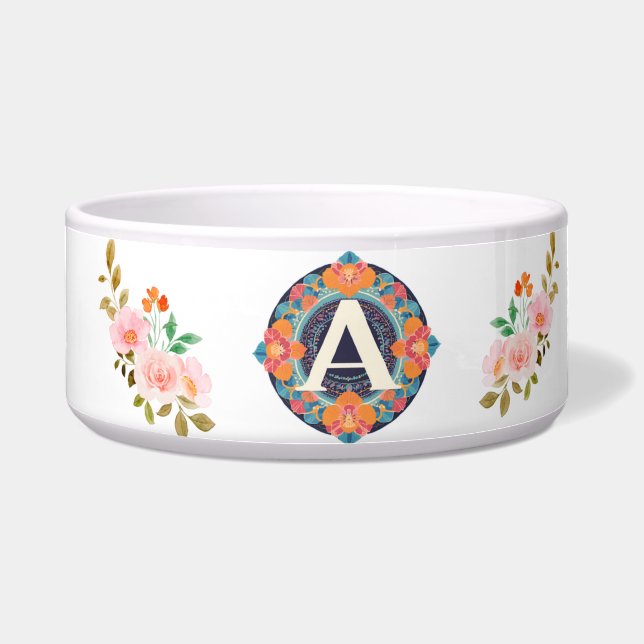 Indian Mandala Art Pet Bowls Napf (Vorderseite)
