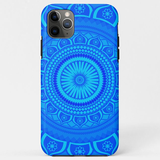 Indian Mandala Blue Case-Mate iPhone Hülle (Rückseite)