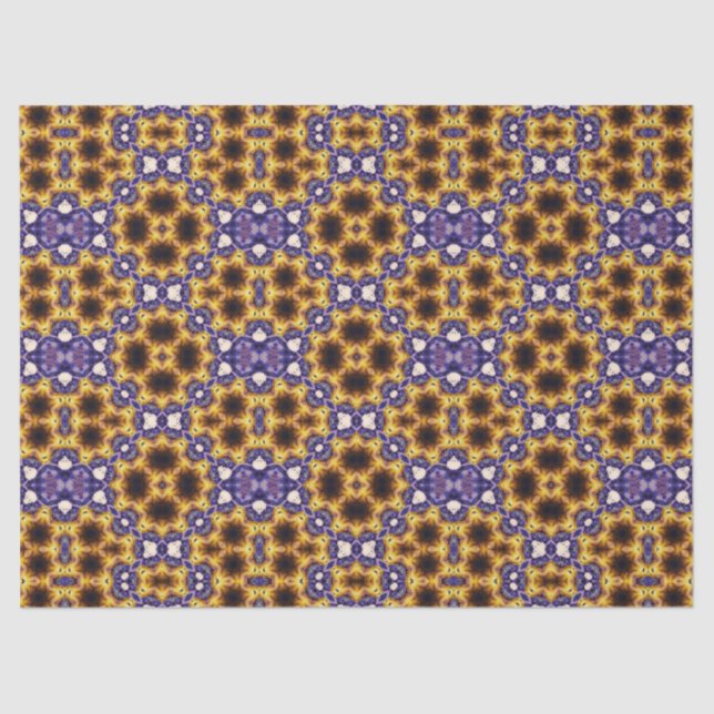 Indian Mandala Geometric Art Deco Seamless Pattern Seidenpapier (Vorderseite)
