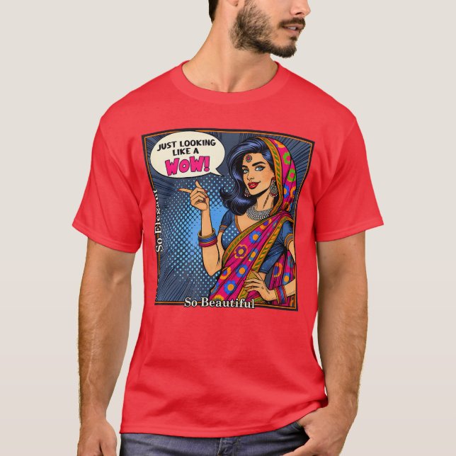 Indian Meet Me in India Funny Just Looking Like A  T-Shirt (Vorderseite)
