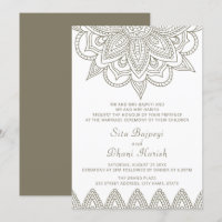 Indian Mehndi Hindu Elegant Stilvolle Grüne Hochze