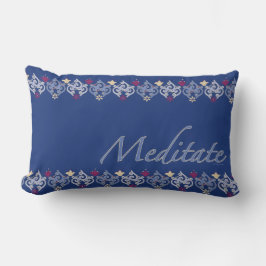 Indian Motif Meditate Lavender & Gold Navy Lendenkissen