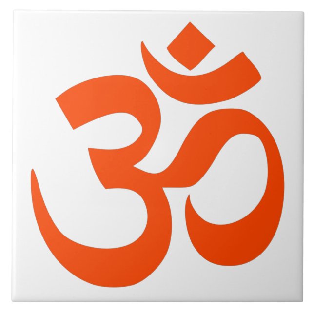 Indian Om Symbol Fliese (Vorderseite)