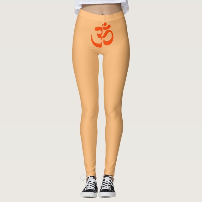 Indian Om Symbol Leggings (Vorderseite)