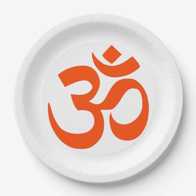 Indian Om Symbol Pappteller (Vorderseite)