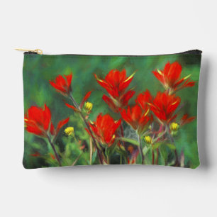 Indian Paintbrush Original-Wildblumen-Kunstwerk Ma Zubehörtasche