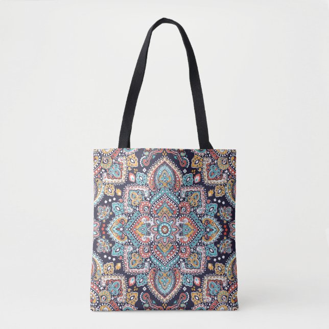 Indian Paisley: Ethnisches Mandala Muster (Vorderseite)