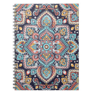 Indian Paisley: Ethnisches Mandala Muster Notizblock