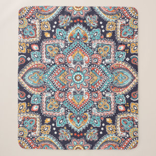 Indian Paisley: Ethnisches Mandala Muster Sherpadecke