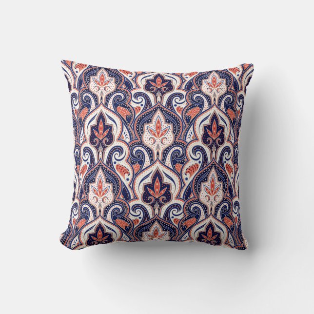 Indian paisley pattern seamless. Persian arabesque Kissen (Vorderseite)
