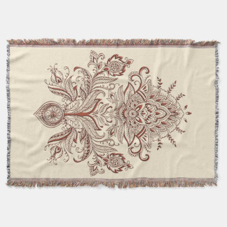 Indian Paisley - Throw Blanket Decke