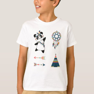 Indian Panda Bear Sticker Set Teepe T-Shirt