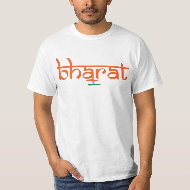 Indian Patriot Bharat T - Shirt, Indian Flag Shirt (Vorderseite)
