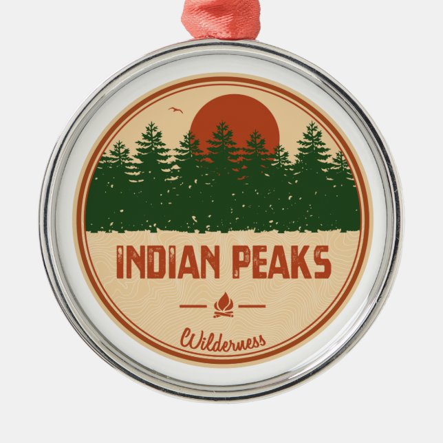 Indian Peaks Wilderness Colorado Ornament Aus Metall (Vorne)