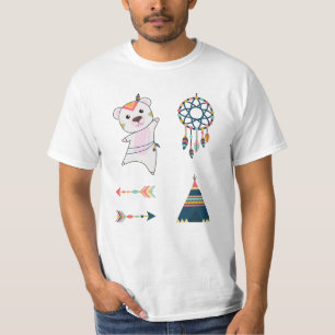 Indian Polar Bear Sticker Set Bär Dreamcatcher T-Shirt