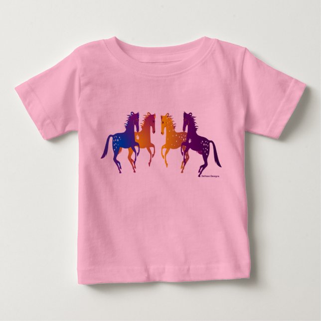Indian Ponies Säugling T - Shirt (Vorderseite)