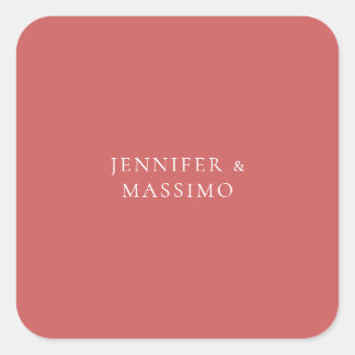 Indian Red Minimalist Plain Modern Aesthetic Look Quadratischer Aufkleber