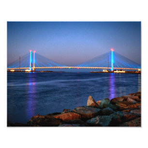 Indian River Bridge bei Twilight Fotodruck