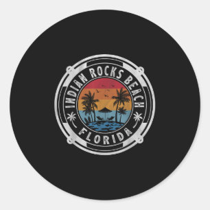 Indian Rocks Beach Florida Sommerurlaub Vintage Runder Aufkleber