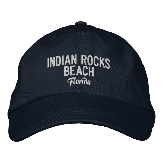 Indian Rocks Beach Florida Stickerhat Bestickte Baseballkappe (Vorderseite)