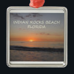 Indian Rocks Beach Florida Sunset Silbernes Ornament<br><div class="desc">Foto von Patricia Merewether</div>
