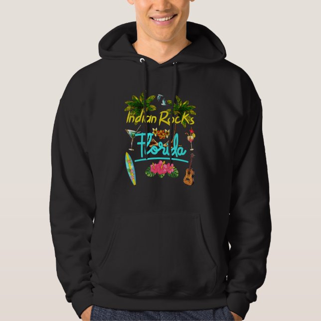 Indian Rocks Florida Beach Summer Palm Sun Set Pal Hoodie (Vorderseite)