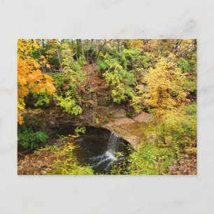 Indian Run Falls Park im Herbst, Dublin, Ohio Postkarte