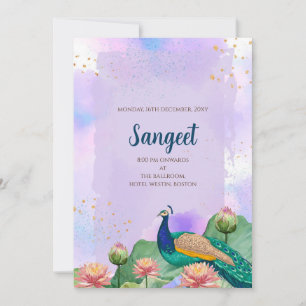 Indian Sangeet Einladung & indische Hochzeitkarten