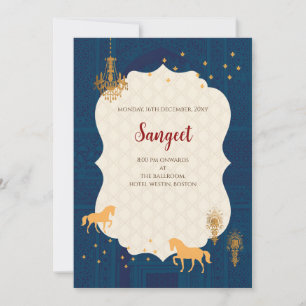 Indian Sangeet Einladung & indische Hochzeitkarten