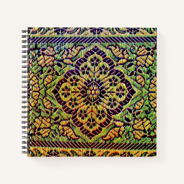 Indian Sari Design Notizbuch (Vorderseite)