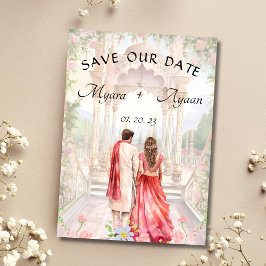 Indian Save the date template Indian wedding card Einladung