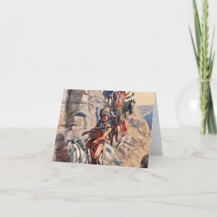 Indian Scouting Party, 1900 von Charles Marion Rus Dankeskarte