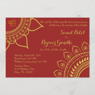 Indian SIkh Ik Onkar Wedding Invite Mehndi Sangeet Einladung
