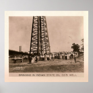 Indian Staat Oil Co. Nun, Kilgore, Texas 1932 Poster