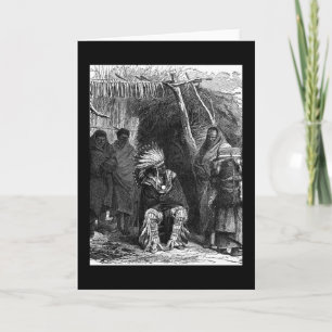 Indian Stamm Grußkarte Karte