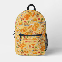 Indian Street Food Pattern Colorful Festive Chai Bedruckter Rucksack