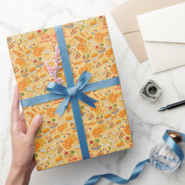 Indian Street Food Pattern farbenfrohe festliche C Geschenkpapier