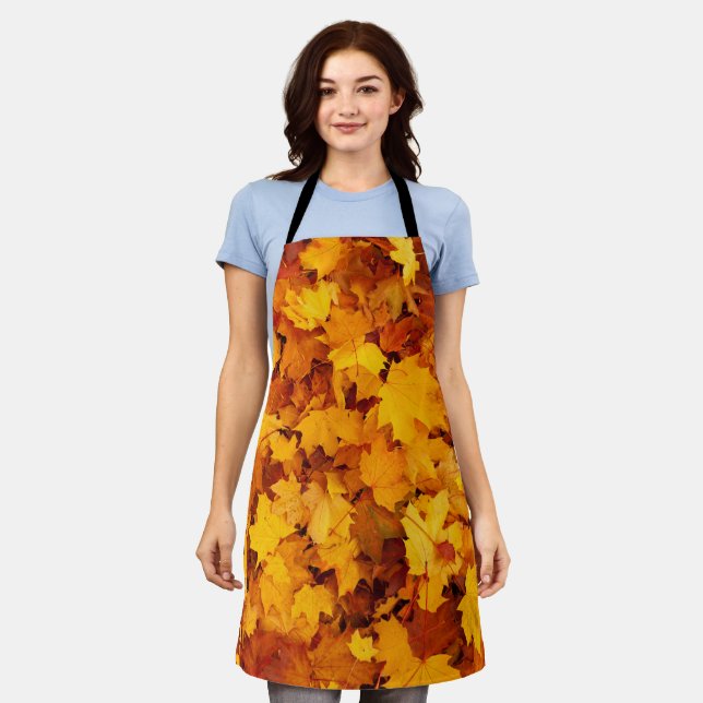 Indian Summer Golden Blätter Schürze (Getragen)