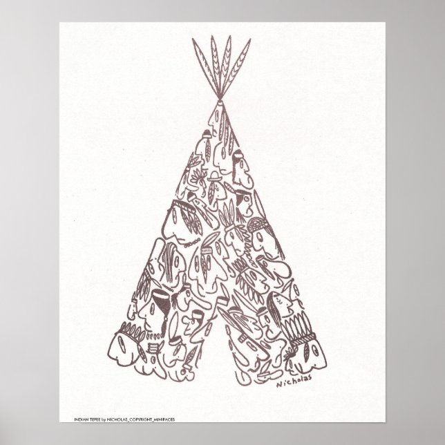 INDIAN TEPEE von NICHOLAS_COPYRIGHT_MINI... Poster (Vorne)