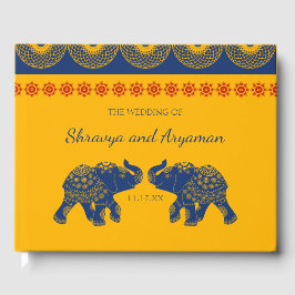 Indian Themed Elefanten bei Royal Blue Wedding Gästebuch