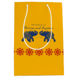 Indian Themed Elefanten bei Royal Blue Wedding Mittlere Geschenktüte