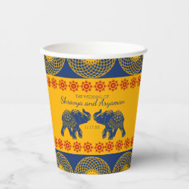 Indian Themed Elefanten bei Royal Blue Wedding Pappbecher