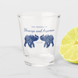 Indian Themed Elefanten bei Royal Blue Wedding Schnapsglas