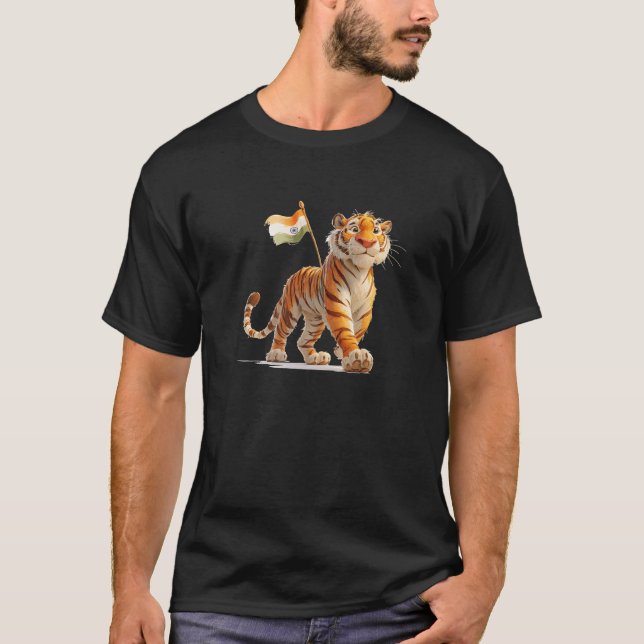 Indian Tiger Look for Bengal and Cats Lovers Premi T-Shirt (Vorderseite)
