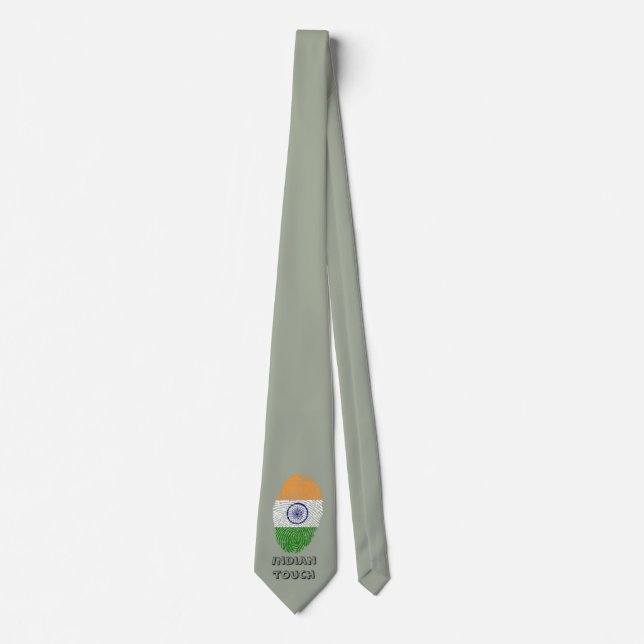 Indian touch fingerprint flag krawatte (Vorderseite)