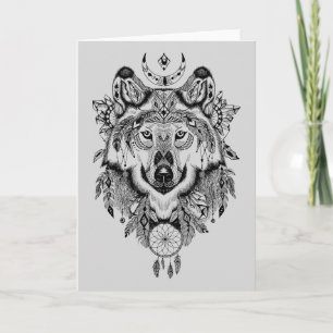 Indian Tribal Wolf Karte