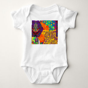 Indian Turkish Festive Patchwork Mandala Baby Strampler