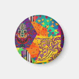 Indian Turkish Festive Patchwork Mandala Magnet