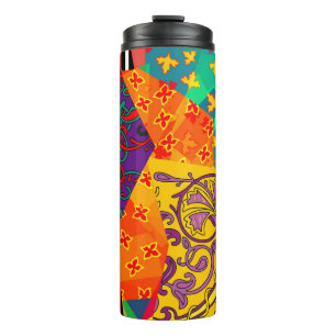 Indian Turkish Festive Patchwork Mandala Thermosbecher