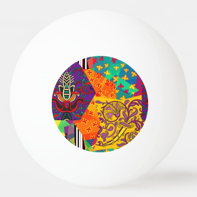 Indian Turkish Festive Patchwork Mandala Tischtennisball (Vorderseite)